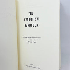 Hypnotism Handbook by Charles Cooke 1965 Borden PUblishing Co. HC Dj