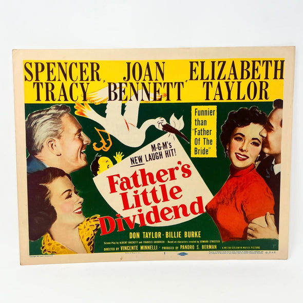Father's Little Dividend Movie Lobby Card No.1 Spencer Tracy Elizabeth Taylor