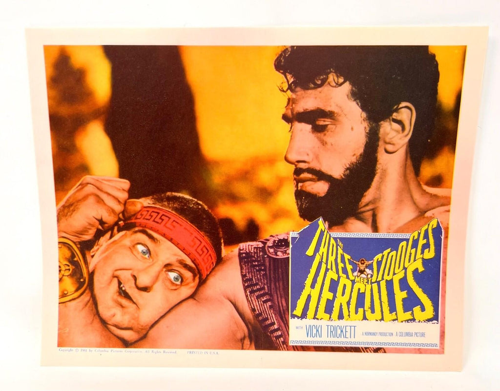 The Three Stooges Meet Hercules Original Movie Lobby Card (b)
