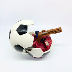 Vintage 1989 Computer Warriors Soccer Ball Trophy with Null Action Figure
