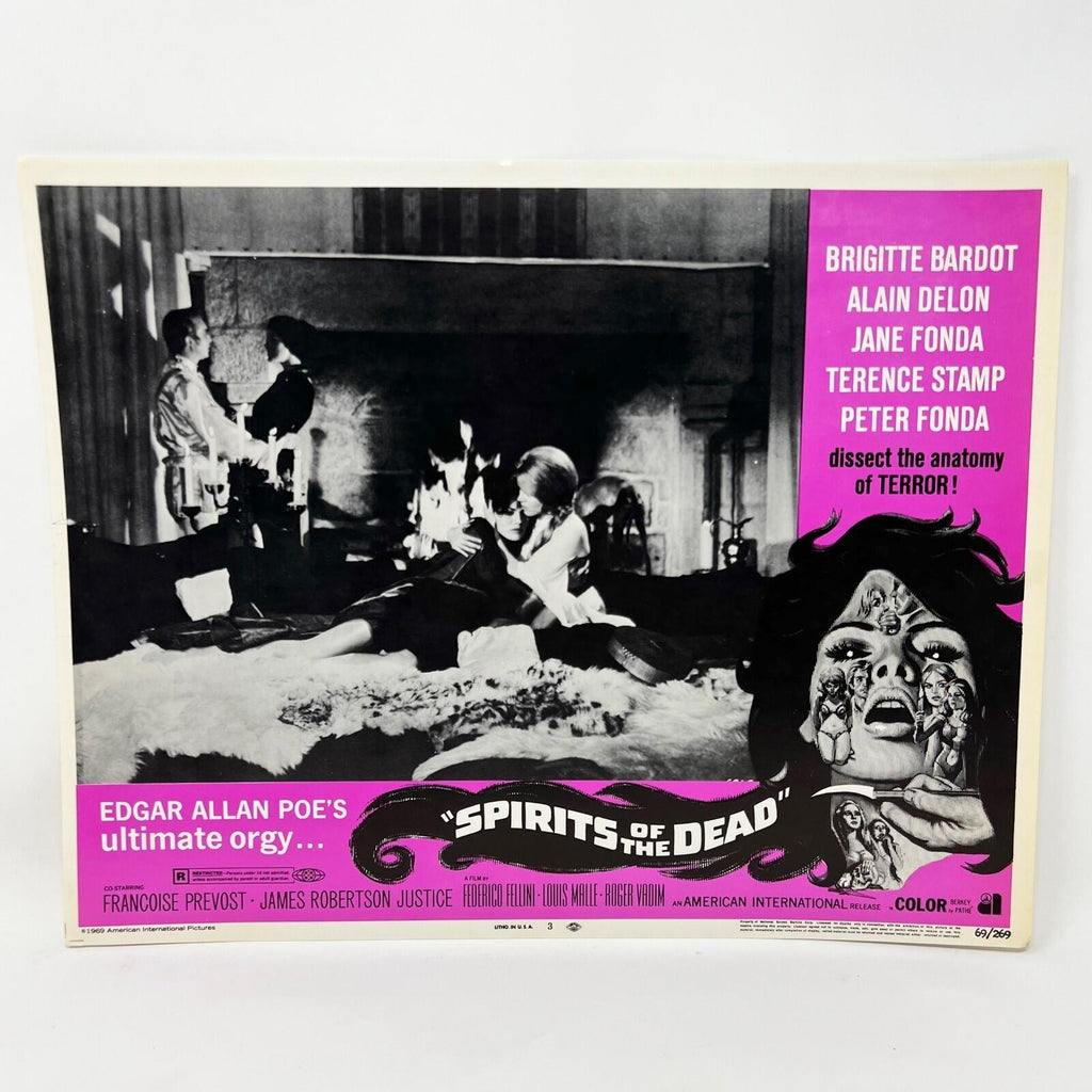 1969 Spirits of the dead Collectible movie Lobby Cards set of 8