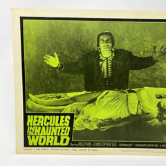 1964 Hercules in The Haunted Word Lobby Card Poster #3 Christopher Lee Reg Park