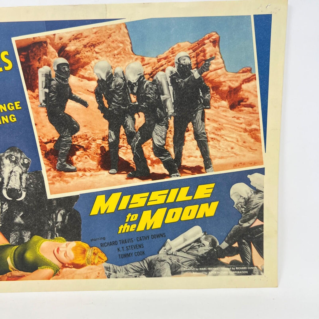 1958 Missile to the Moon Man Reaches te Moom Collectible Movie Lobby Card