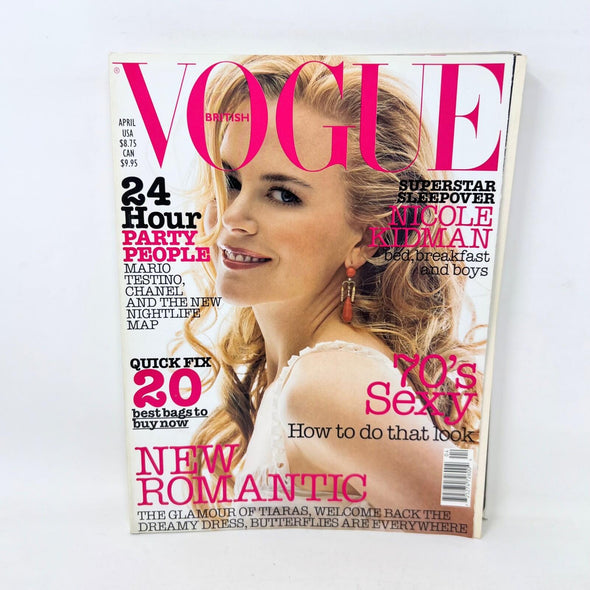 Vogue Magazine British April 2002 Nicole Kidman Cover