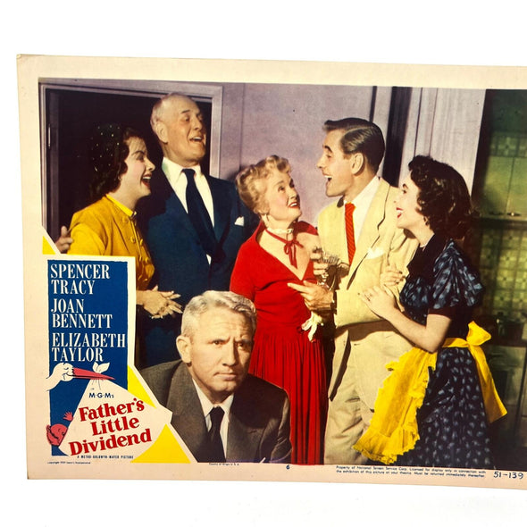 Father's Little Dividend Movie Lobby Card No.6 Spencer Tracy Elizabeth Taylor