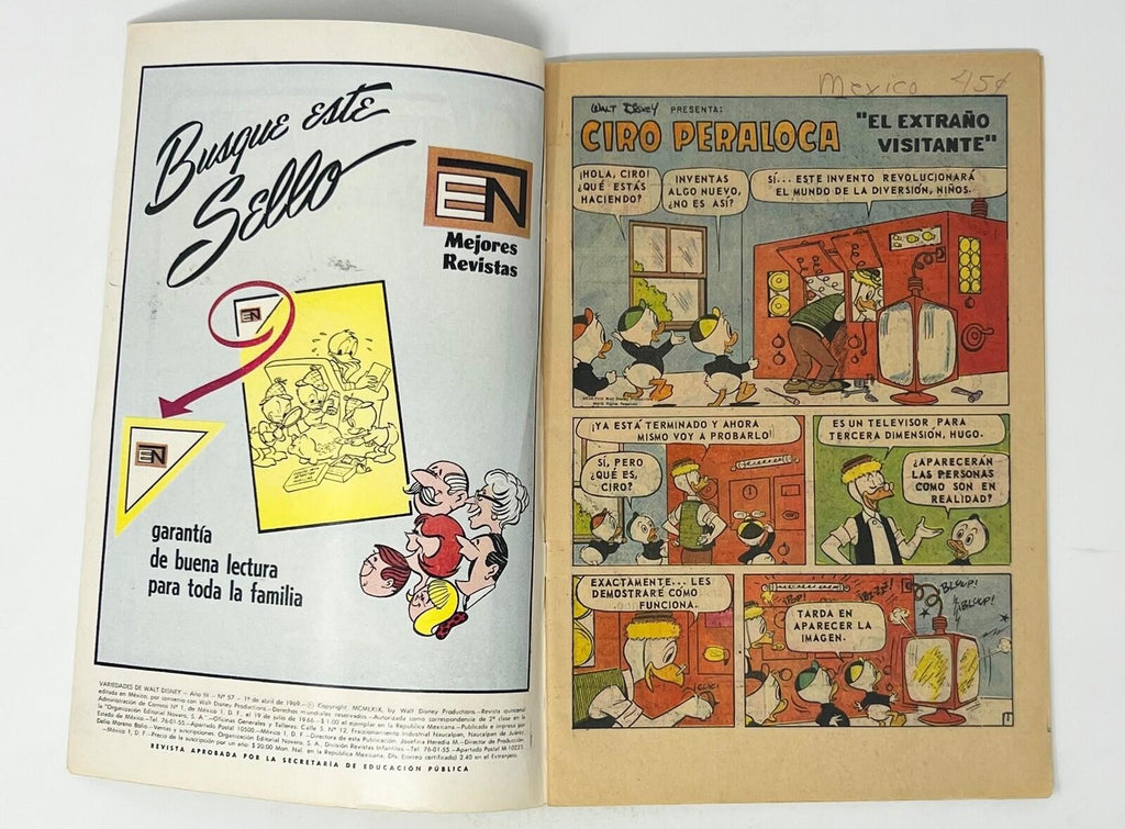 Variedades De Walt Disney Spanish Comic Book Mexico 50 Años