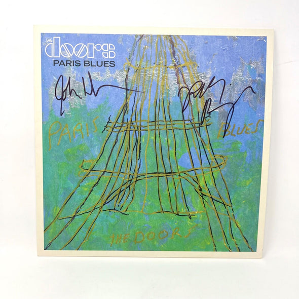The Doors Paris Blues Vinyl Record LP Autograph by Robby Krieger John Densmore