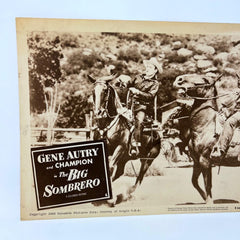 1956 Vintage The Big Sombrero Movie Lobby Card Gene Autry (e)