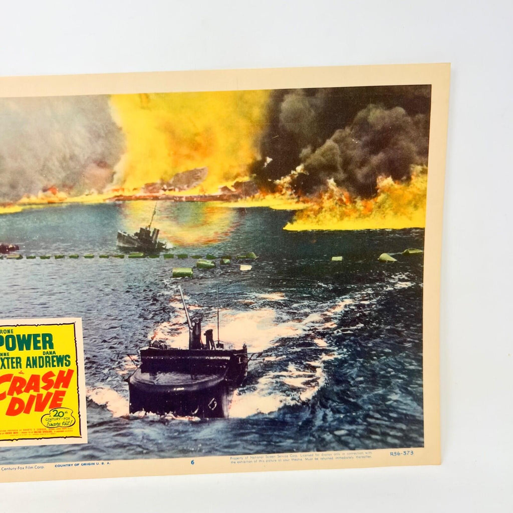 1956 Crash Dive Movie Lobby Card Poster No.6