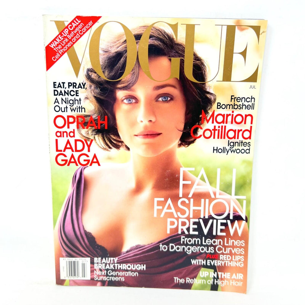 Vogue Magazine July 2010 Marion Cotillard Cover Fall Fashion Preview