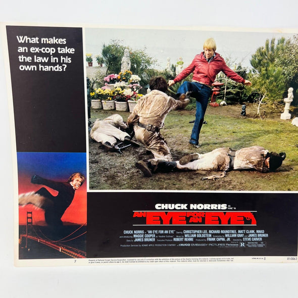 1981 Chuck Norris An Eye For An Eye Collectible  Movie Lobby Card No.7
