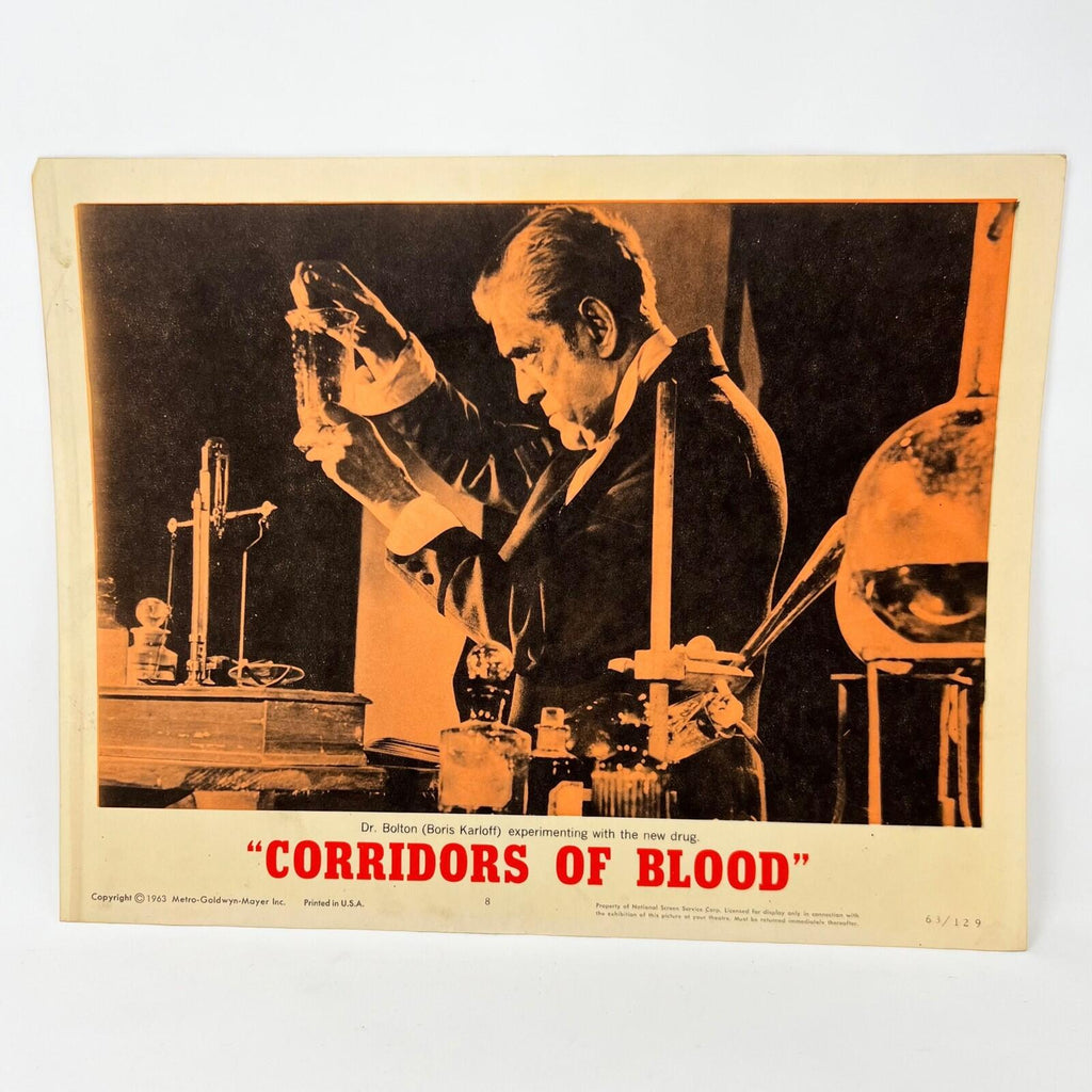 1963 Corridors Of Blood Orginal Movie Lobby Card No.8