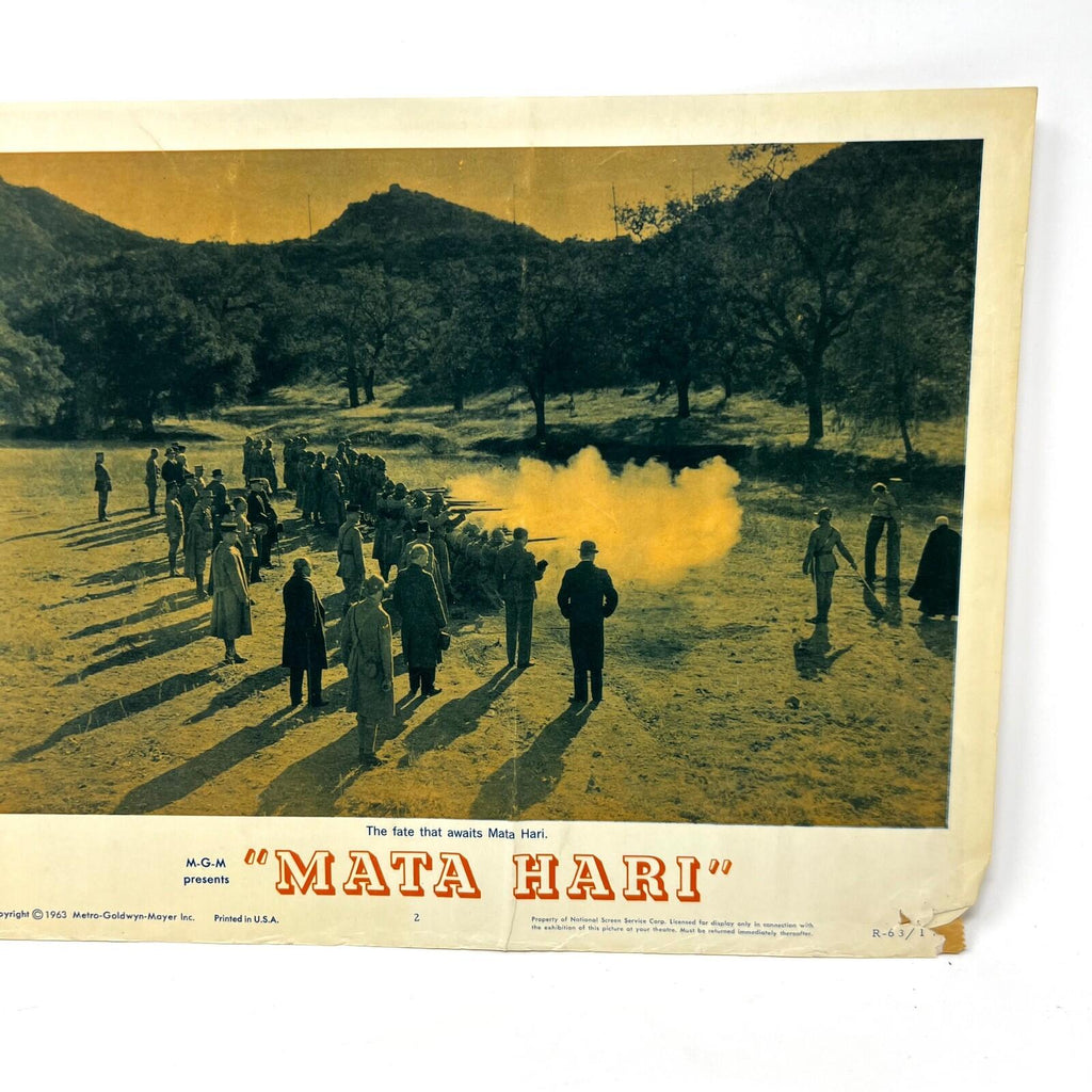 1963 MGM Mata Hari Collectible movie Lobby Card No.2