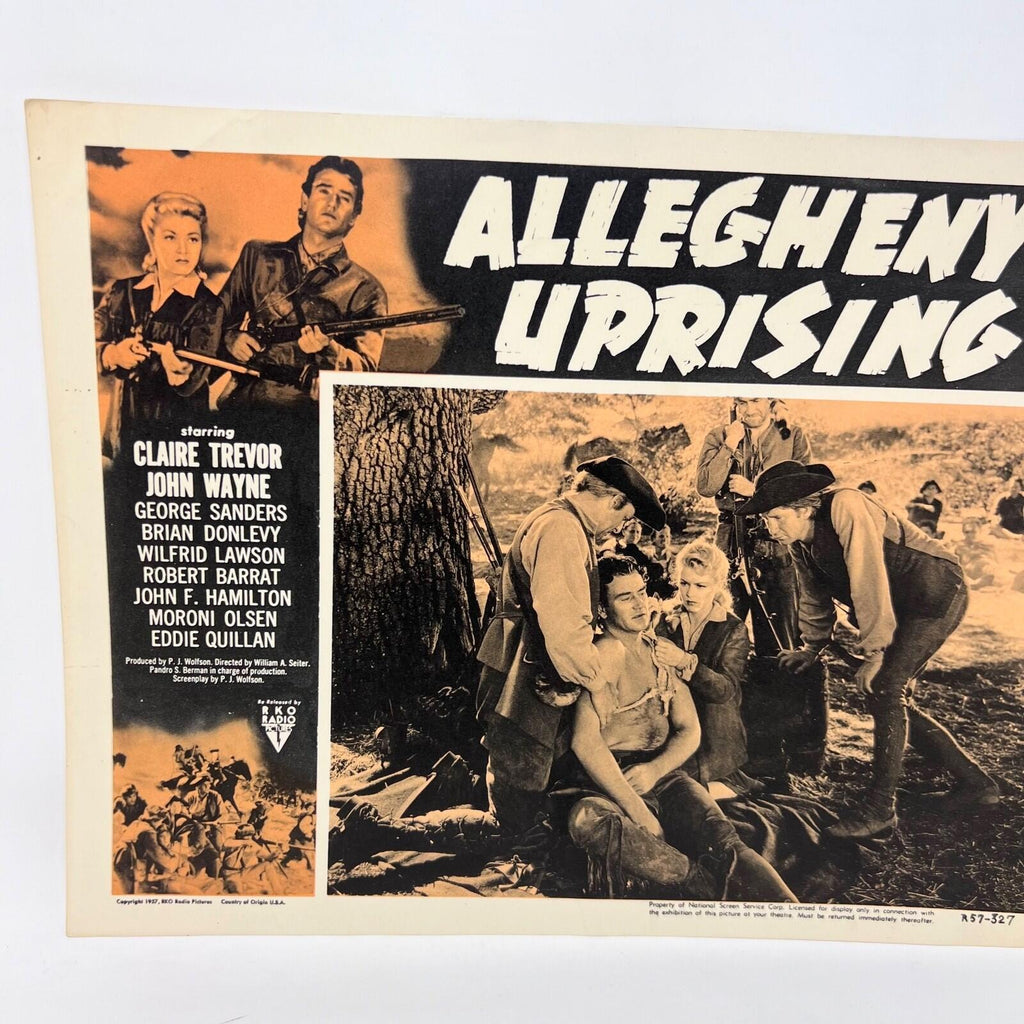 1957 Allegheny Uprising Original Movie Lobby Card Claire Trevor John Wayne d