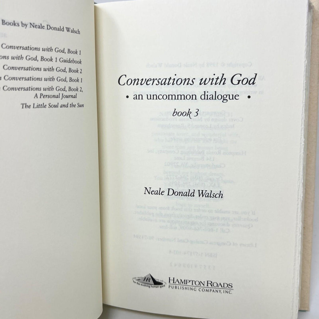 Conversations With God An Uncommon Dialogue Book #3 Hardcover 2nd Print 1998