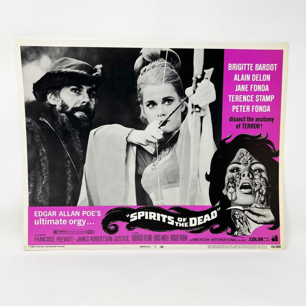 1969 Spirits of the dead Collectible movie Lobby Cards set of 8