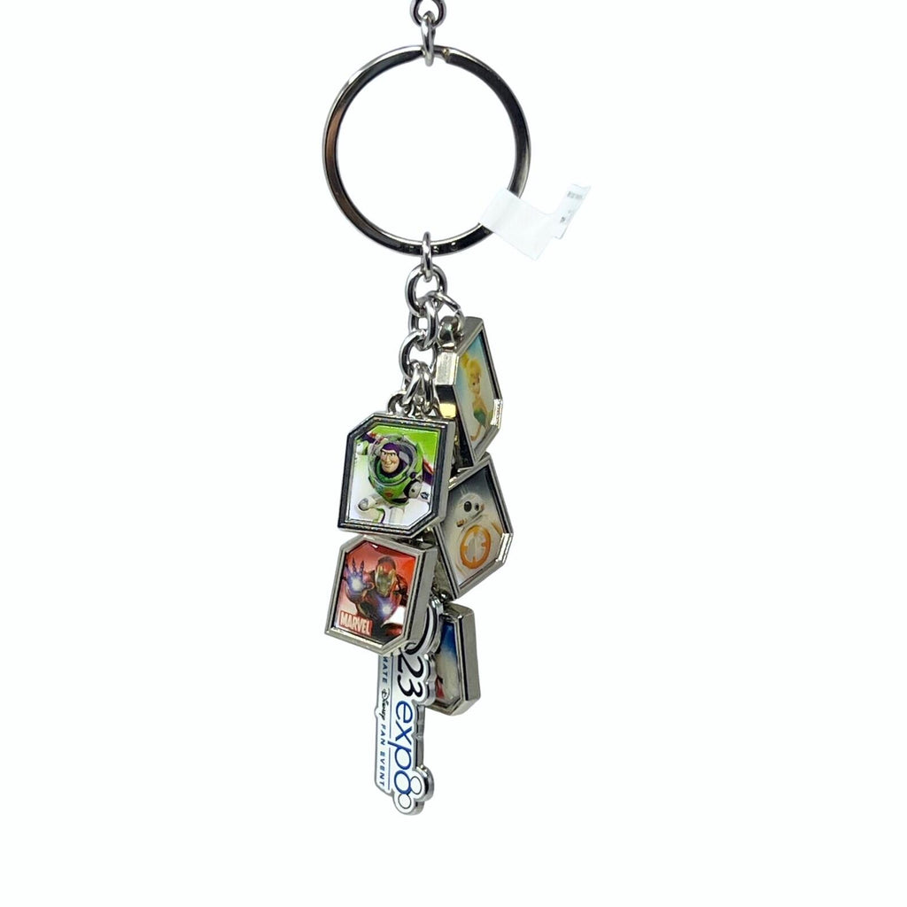 2017 Disney D23 Expo Excluxive Iron man Mickey Tinker Bell Buzz Logo Keychain