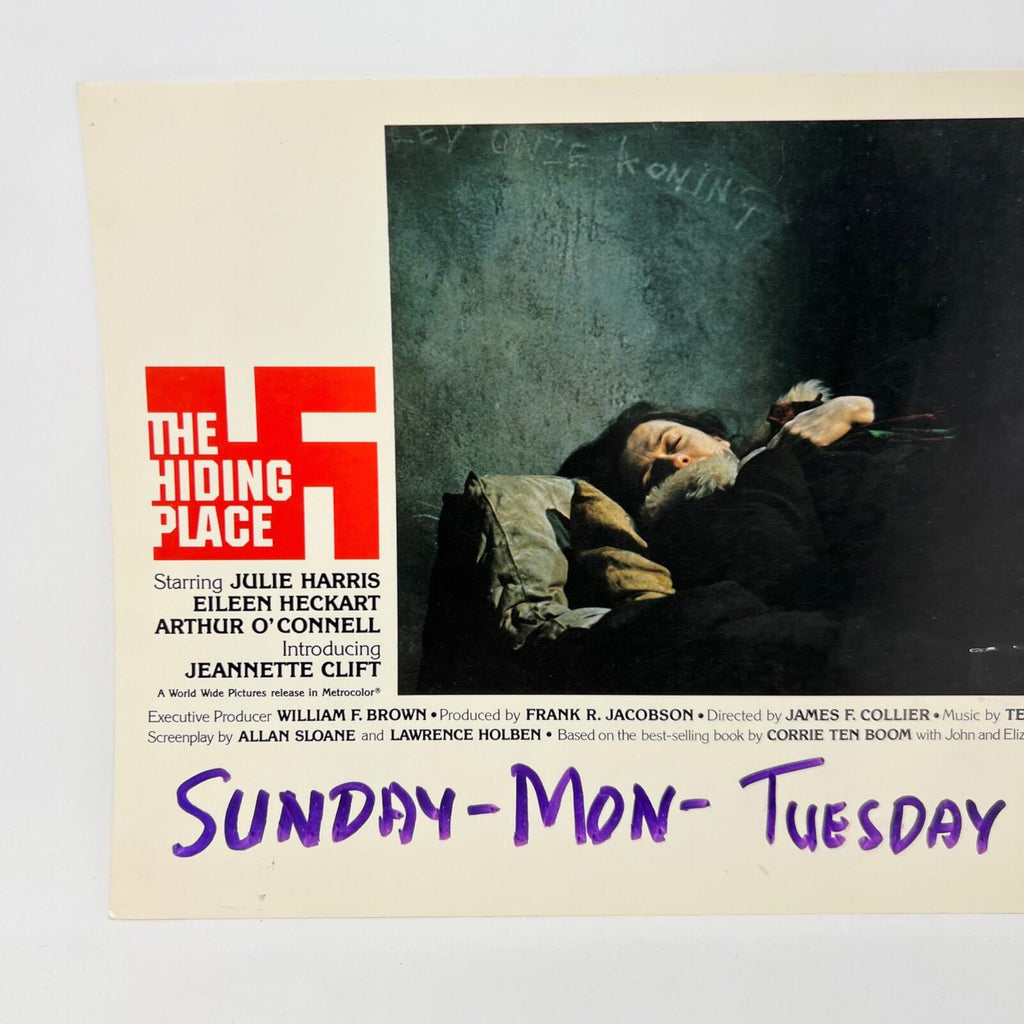 1975 The Hiding Place Collectible Movie Lobby Card (f)