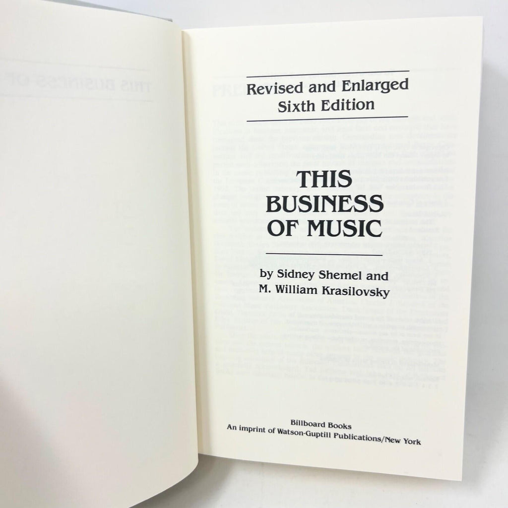 Business of Music by Watson-Guptill Hardcover Dust Jacket 1990 6th Edition