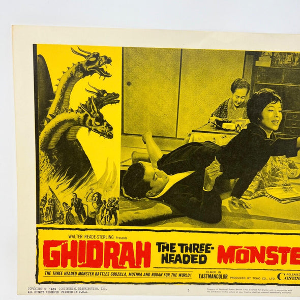 1965 Ghidrah: The Three-Headed Monster — Original Movie Lobby Card #2