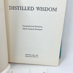 1979 Distilled Wisdom Alfred A. Montapert Vintage Hardcover Quote Anthology Rare