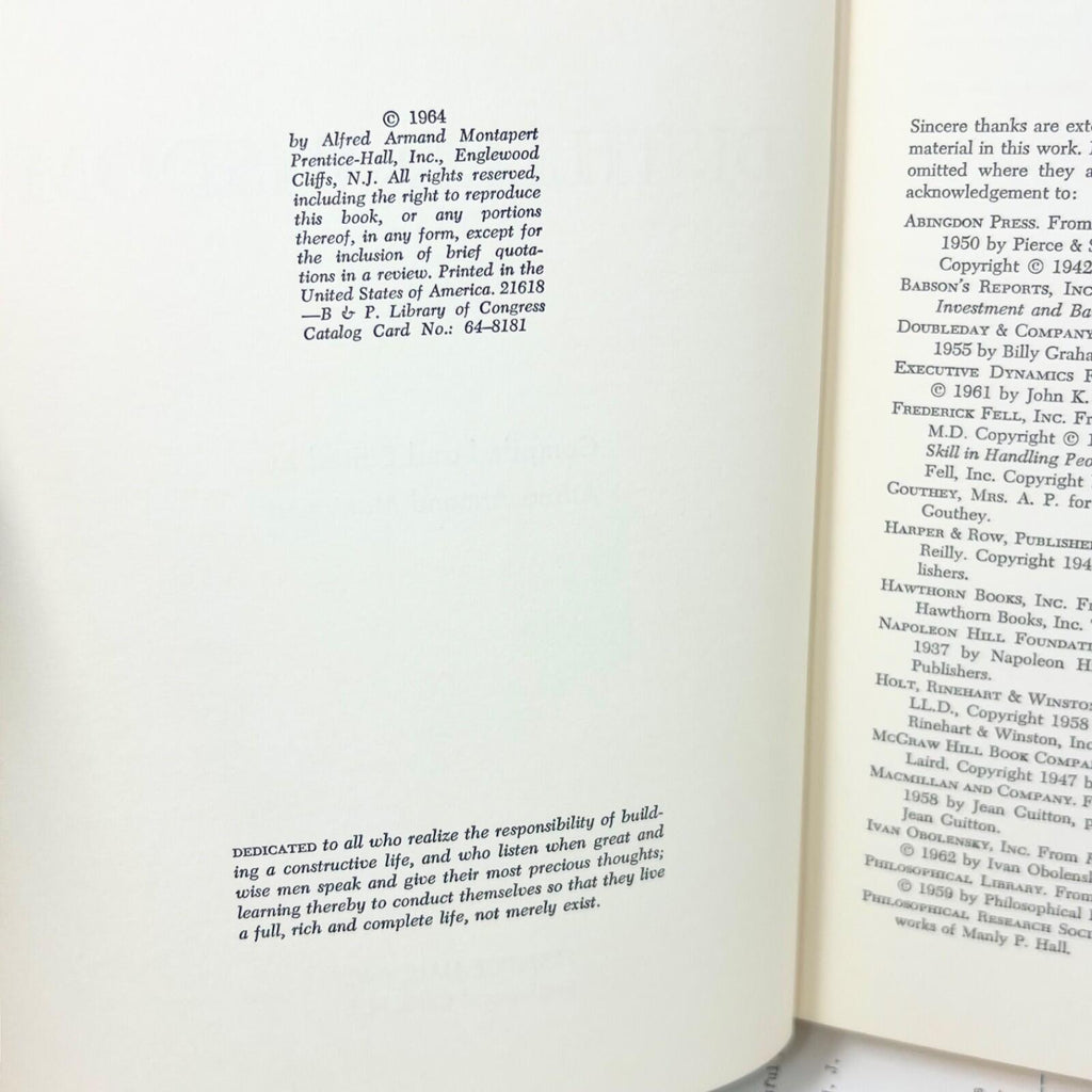 1979 Distilled Wisdom Alfred A. Montapert Vintage Hardcover Quote Anthology Rare