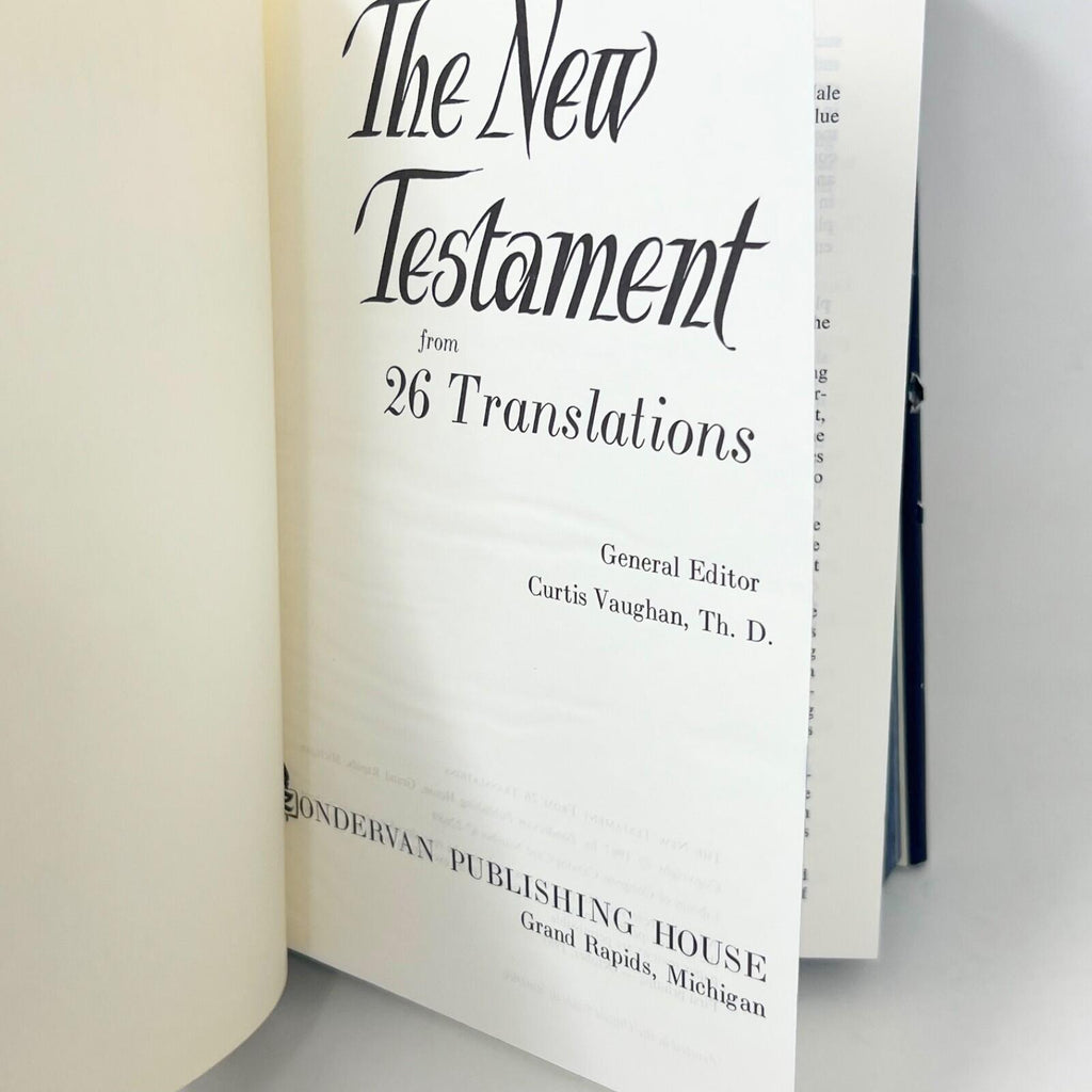 The New Testament from 26 Translations Hardcover 1967 Zondervan First Ed Book