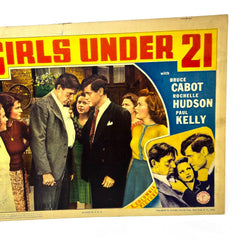 1940 Girls Under 21 Movie Lobby Card Bruce Cabot Rochelle Hudson Paul Kelly (e)