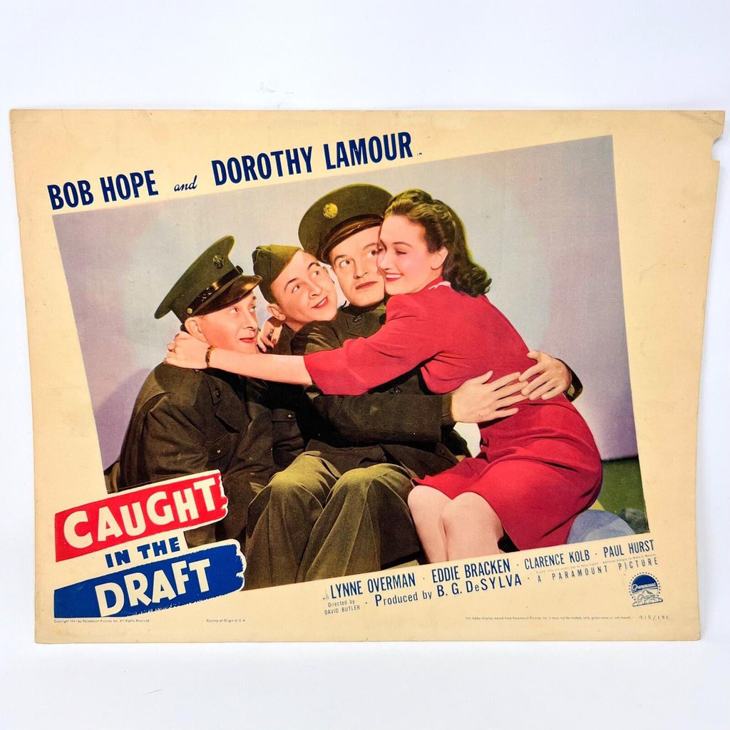 Caught In The Draft Vintage Movie Lobby Card (b) Bob Hope Dorothy Lamour
