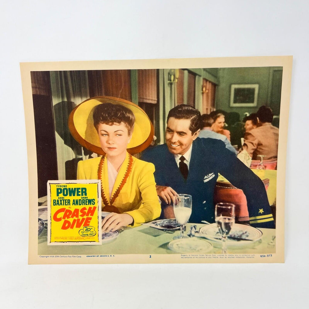 1956 Crash Dive Movie Lobby Card Poster No.2