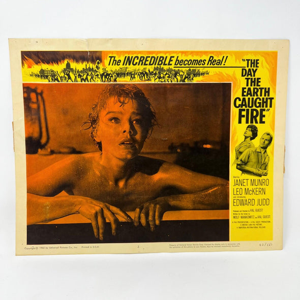 1962 The Day The Earth Cought Fire Collectible movie Lobby Cards set of 8