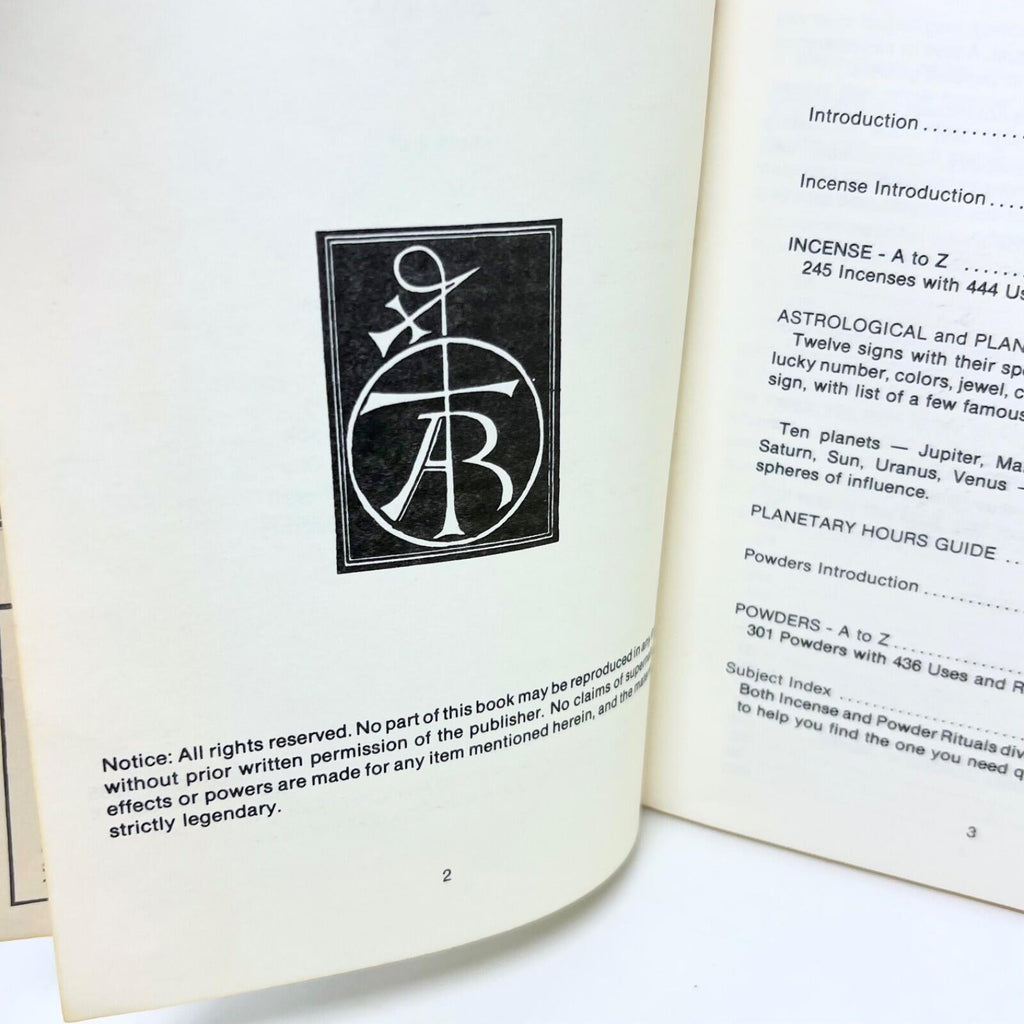Magic with Incense and Powders 1984 Anna Riva Chants Prayers Vintage Book