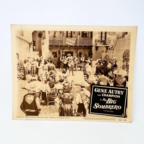1956 Gene Autry The Big Sombrero Original Movie Lobby Card (a)