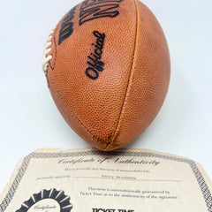 NFL Terry Bradshaw Pittsburgh Steelers Signed Pro Football Certificate of Authen