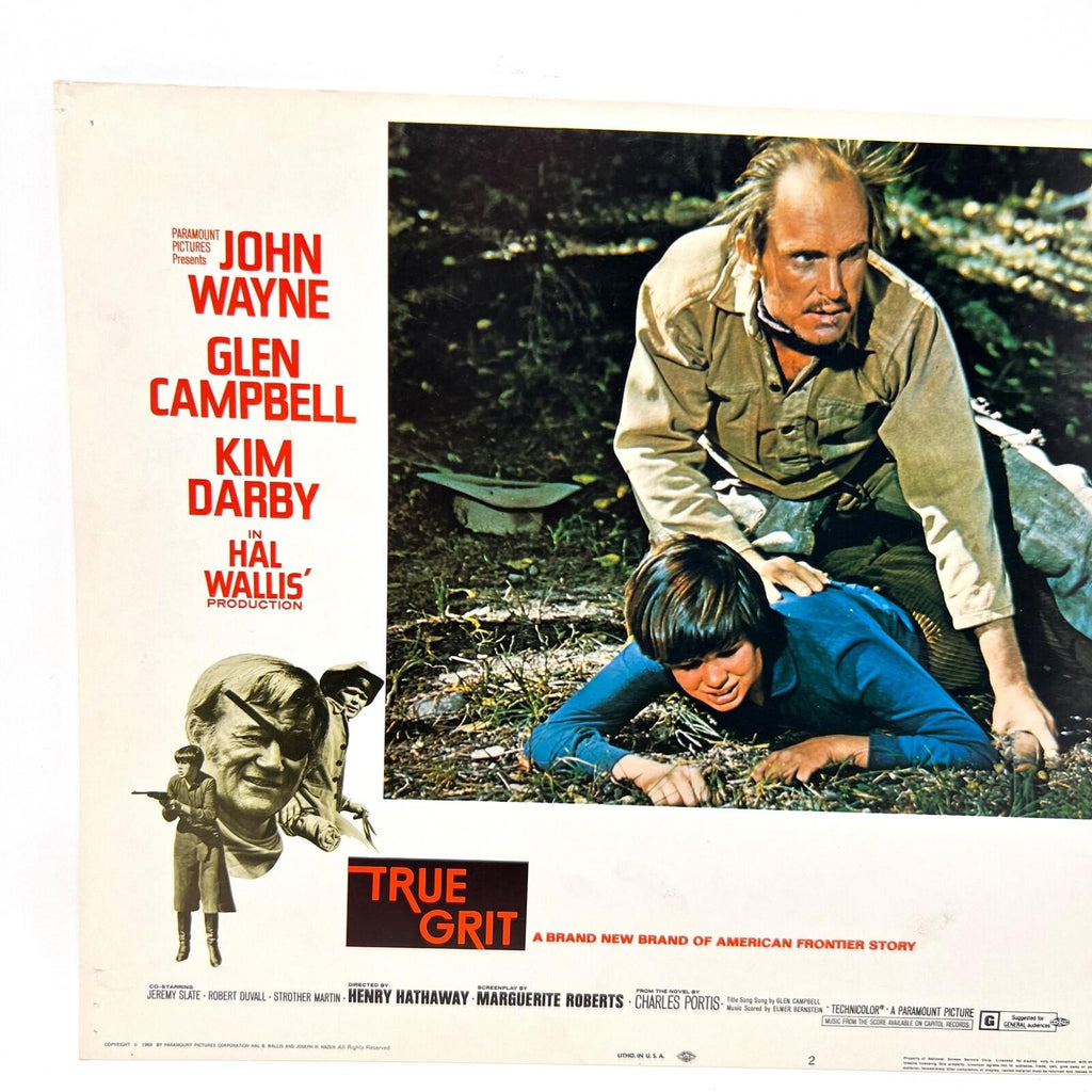 True Grit Vintage Movie Lobby Card No.2 John Way Glen Campbell Kim Darby