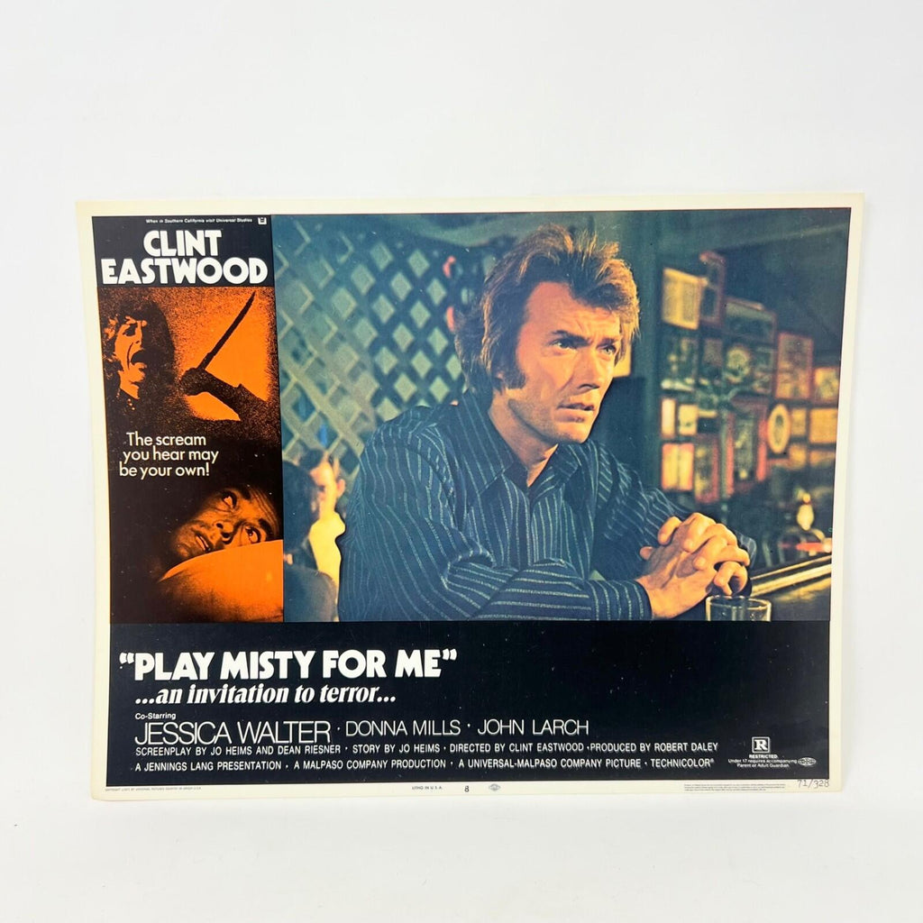 1971 Clint Eastwood Play Misty For Me Collectible Movie Lobby Card No.8