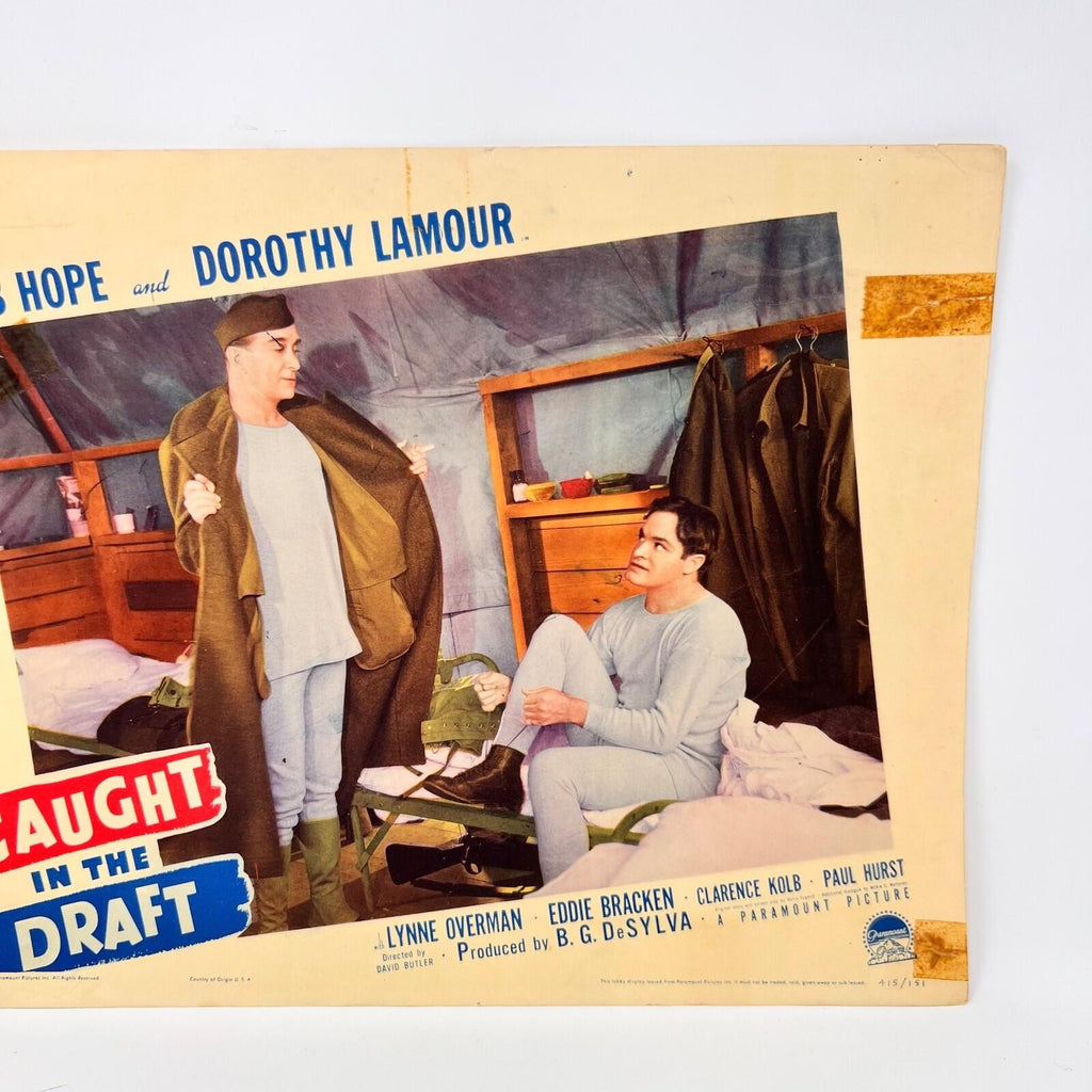 Caught In The Draft Vintage Movie Lobby Card (F) Bob Hope Dorothy Lamour