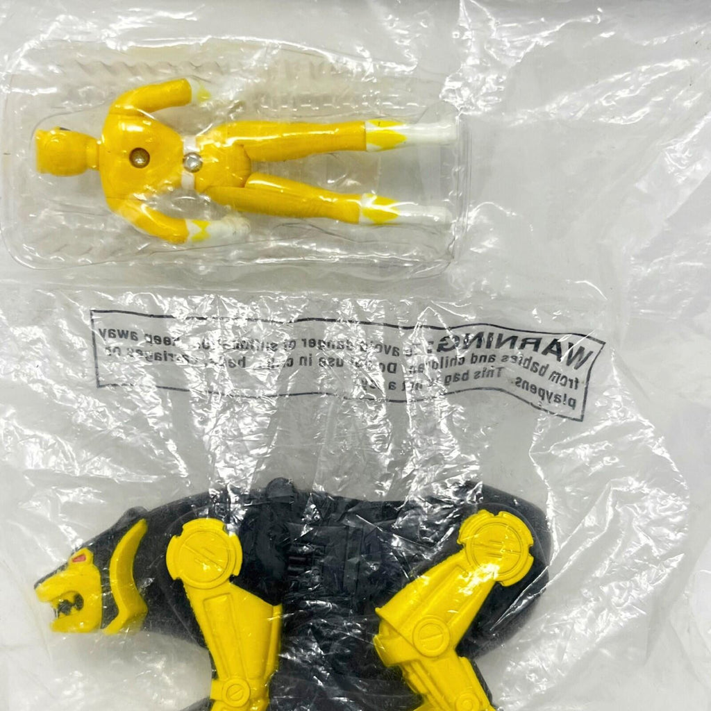 McDonalds Happy Meal Mighty Morphin Power Rangers Yellow Ranger W Bear Ninjazord