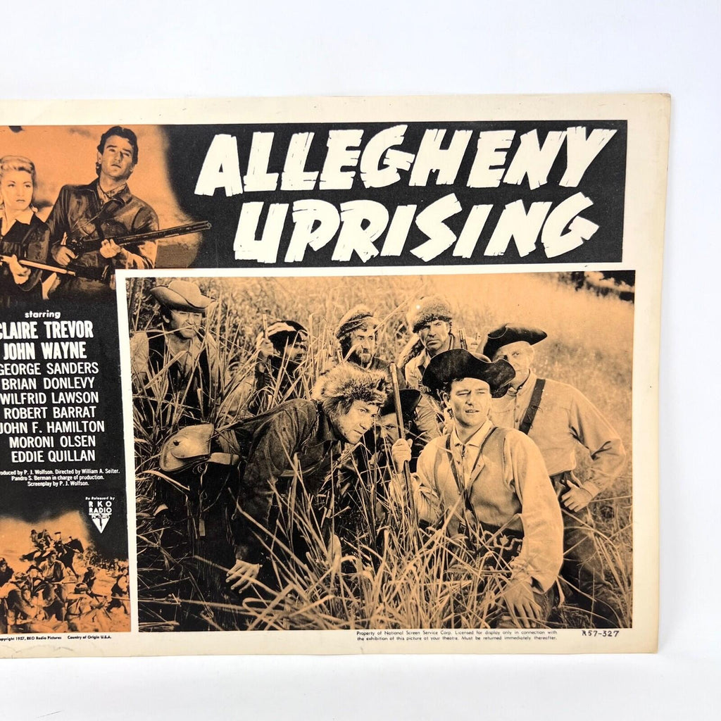1957 Allegheny Uprising Original Movie Lobby Card Claire Trevor John Wayne c