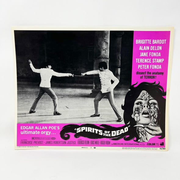 1969 Spirits of the dead Collectible movie Lobby Cards set of 8