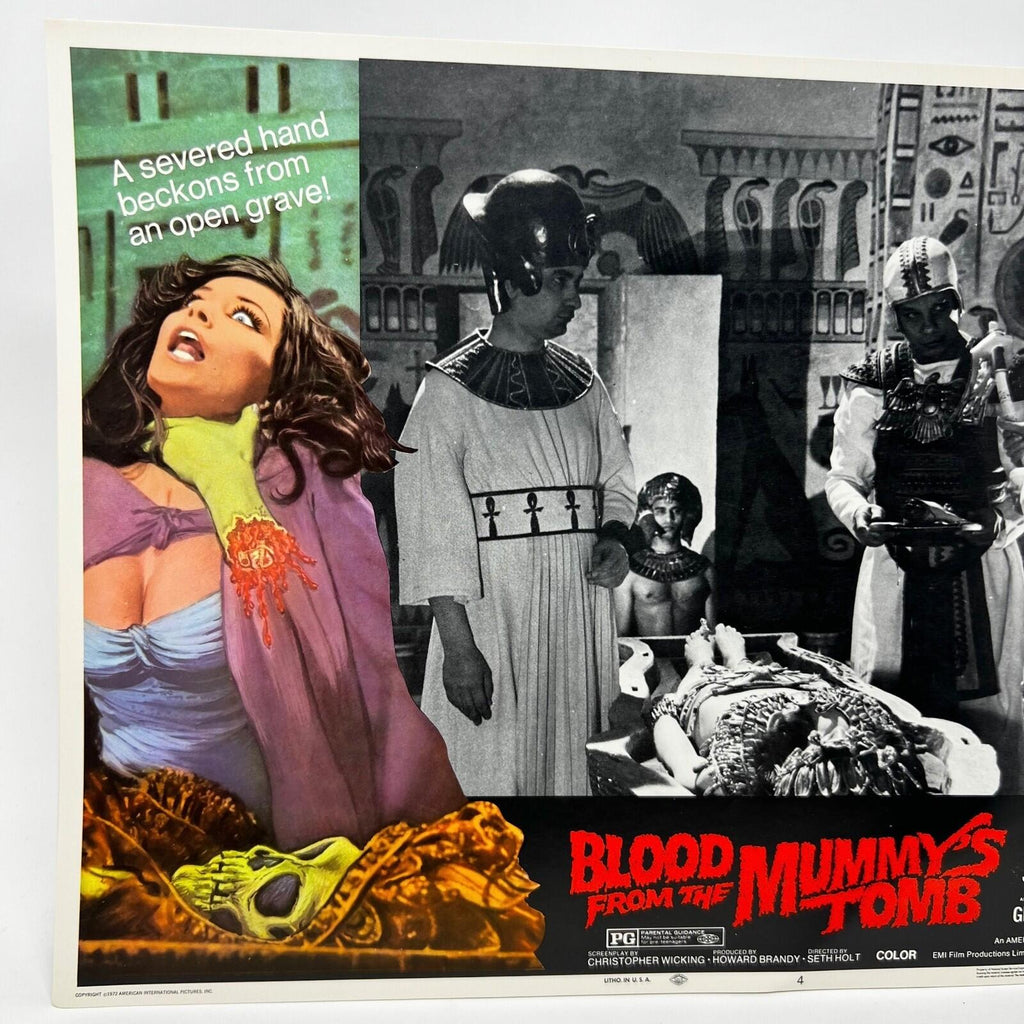 1972 Blood From The Mummy's Tomb Lobby Card Poster #4 Andrew Keir Valerie Leon