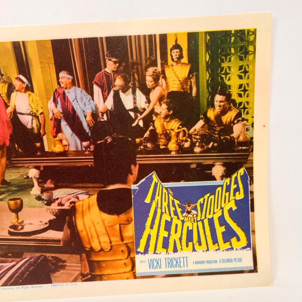The Three Stooges Meet Hercules Original Movie Lobby Card (c)