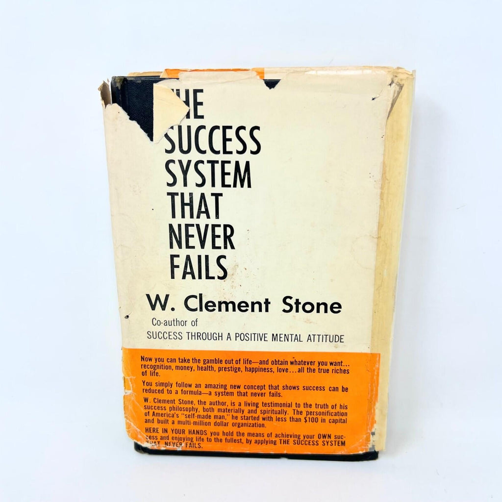 The Success System That Never Fails by W Clement Stone HC DJ 1967 Signed