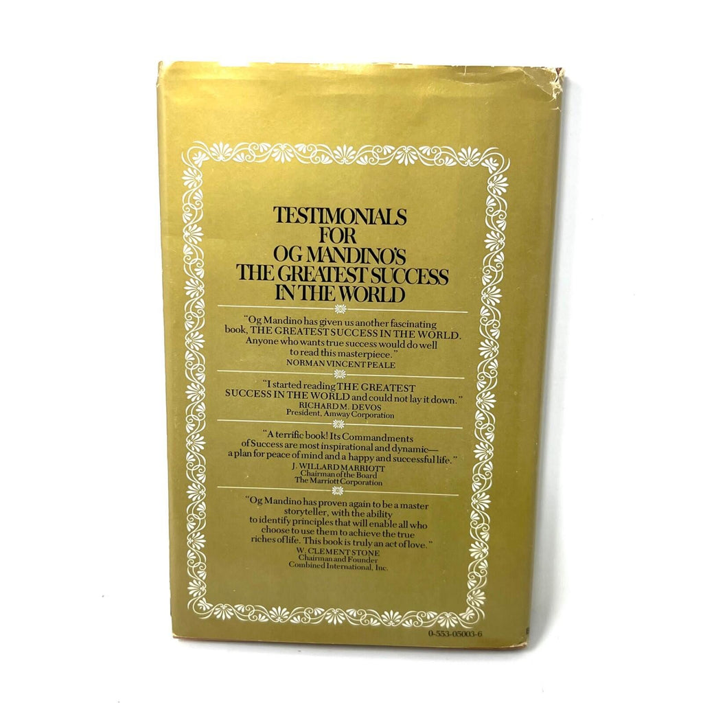 THE GREATEST SUCCESS IN WORLD By Og Mandino - Hardcover 1981 1st Edition