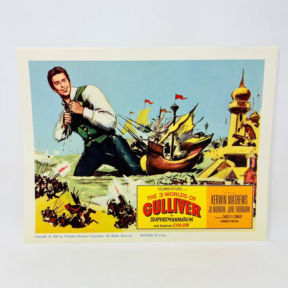 1960 The 3 Worlds Of Gulliver in Superdynamation Collectible Movie Lobby Card c