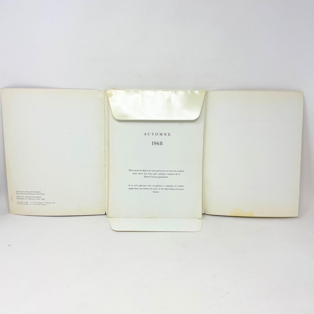Drawings by Kenneth Paul Block Folder Pierre Cardin Christian Dior YSL
