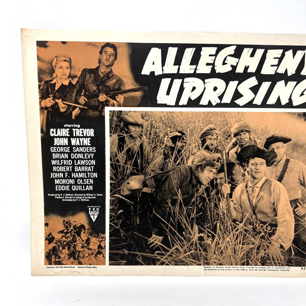 1957 Allegheny Uprising Original Movie Lobby Card Claire Trevor John Wayne c