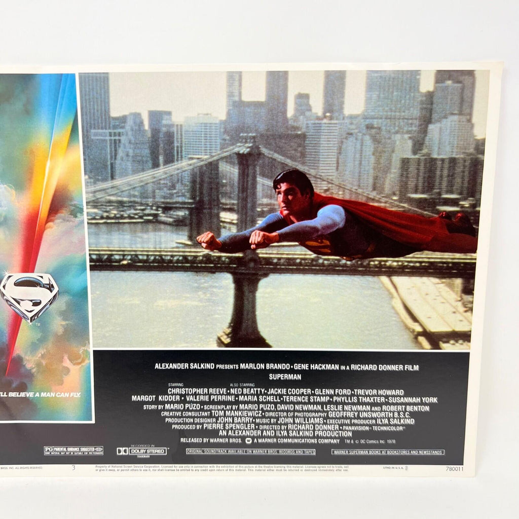 1979 Superman Collectible Movie Lobby Card No.3 Christopher Reeve