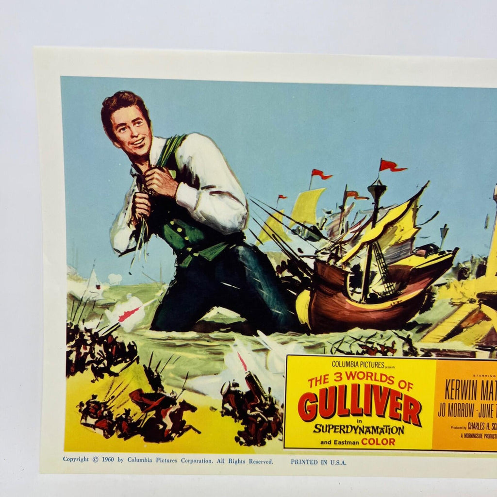 1960 The 3 Worlds Of Gulliver in Superdynamation Collectible Movie Lobby Card c