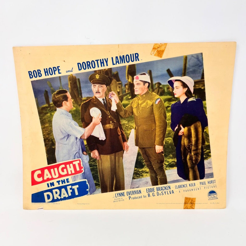 Caught In The Draft Vintage Movie Lobby Card (G) Bob Hope Dorothy Lamour